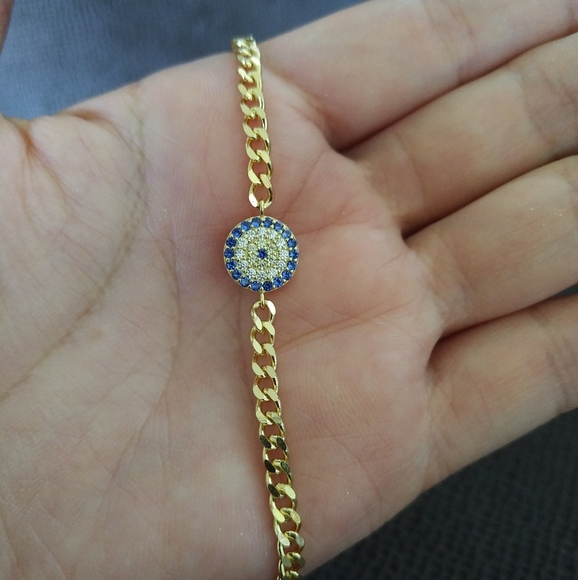 isabella m. Evil😈 Eye👁️ Curb Link Chain Bracelet - Picture 2 of 15